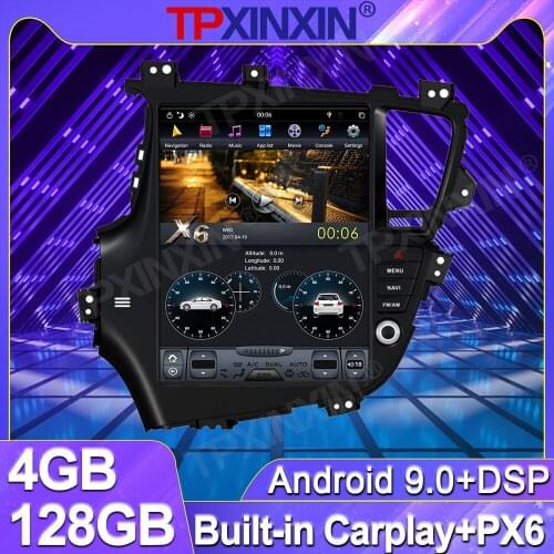 4+128G For Kia K5 Optima 2009 - 2015 Android Tesla Vertical Big Screen Car Auto Stereo Radio Multimedia Video Player GPS Navi