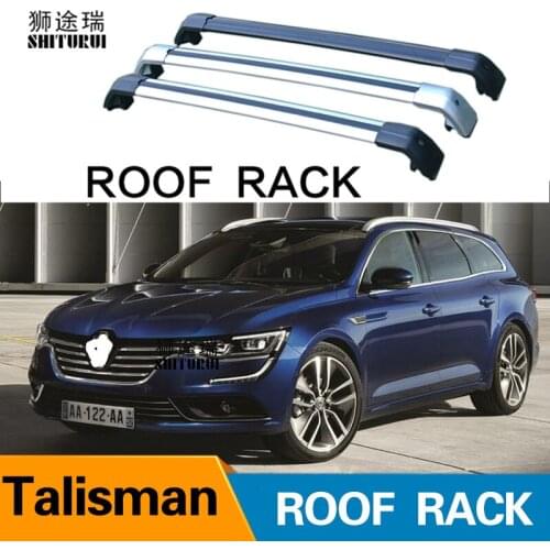2Pcs Roof bars For RENAULT Talisman 5-dr MPV, 17- Aluminum Alloy Side Bars Cross Rails Roof Rack Luggage CUV SUV