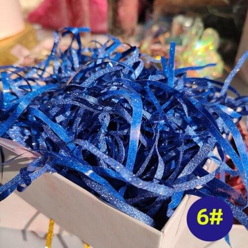 50g Glitter Raffia Grass Colorful Shredded Paper Candy Gift Box Filler Holiday Wedding Birthday Party Gift Shining Filling Grass