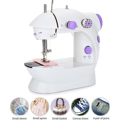 Household Portable Mini Adjustable Electric 2 Speeds Sewing Embroidery Machine carrying around can sew most light thin fabrics