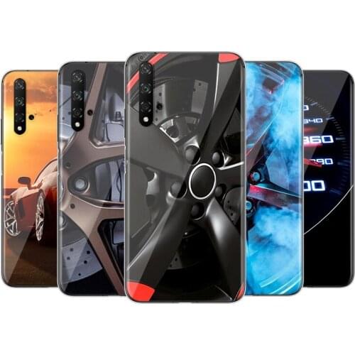 Hot Sport car Fashion Silicone Cover For Huawei Honor 9X 9N 9 Lite 8S 8C 8X Play 8A 8 V9 3E 7A 7C Pro Phone Case