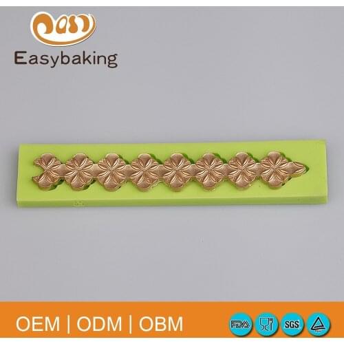 DIY Flower fondant cake decoration tools silicone molds for soap sugar lace mold