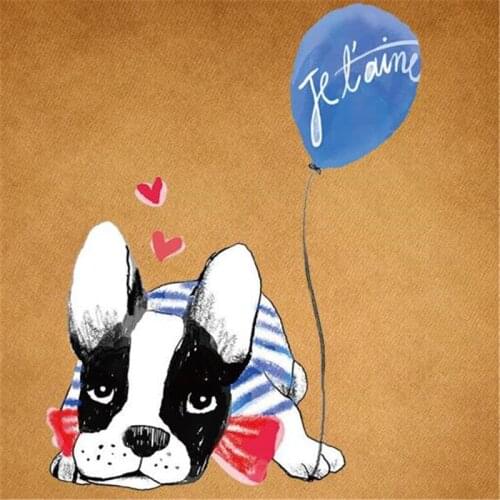 T shirt Baby patch 25cm dog balloon iron on patches for clothing transfer printing clothes for girls DIY street icon stickers