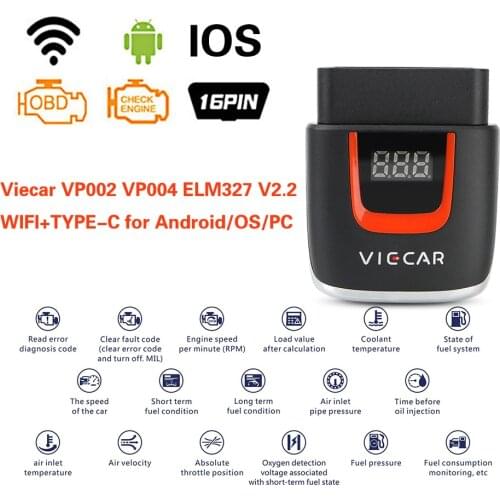 WIFI ELM 327 OBD2 Elm327 OBD Car Diagnostic Auto Tool For Android/IOS USB Scanner Code Reader Viecar VP004 VP002 ELM327 V2.2
