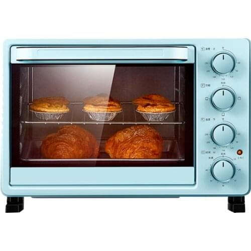 DMWD 25L Mini Automatic Electric Oven Multifunctional Cake Bread Toasters Pizza Baking Machine Blue 1400W 220V