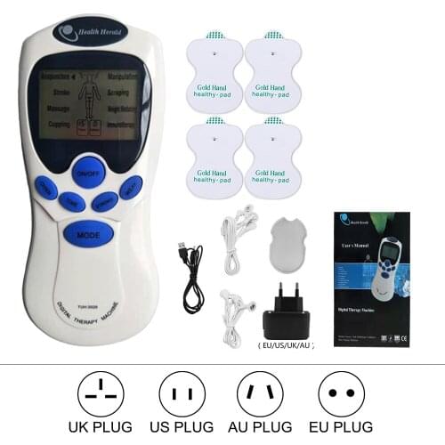 Electric herald Tens Muscle Stimulator Ems Acupuncture Body Massage Digital Machine Electrostimulator Slimming Relax