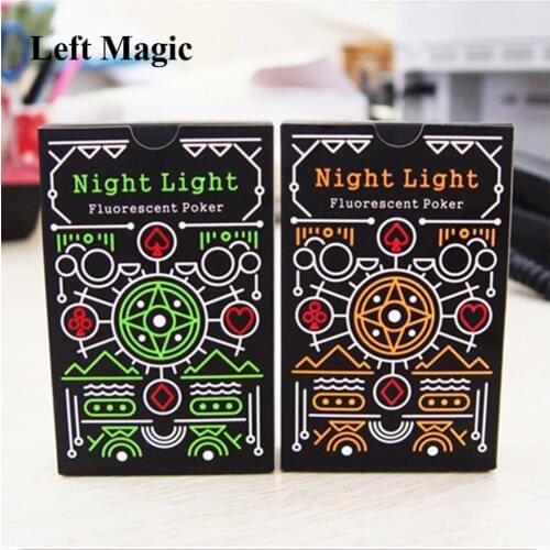 Fantastic Creative Luminous Fluorescent Light Night Cartoon Creative Poker Night Playing Cards Poker Deck Magic Trick