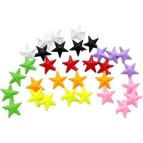 18mm Candy Color Star Garment Rivets Nailhead Claws Stud For Hat Bag Shoe Jeans Leather Craft Clothes Trims Chocker Accessories