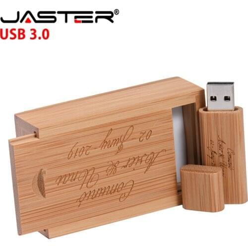JASTER USB 3.0 Wooden round bar model + box Custom LOGO USB flash drive 4GB 8G 16GB 32GB 64GB 128GB pendrive memory stick U disk