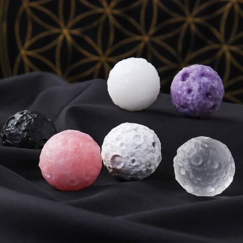 Moldavite Lunar Meteorite Sphere Ball Crystal Quartz Healing Energy Rough Gemstone Specimen Collection Home Decoration Gift