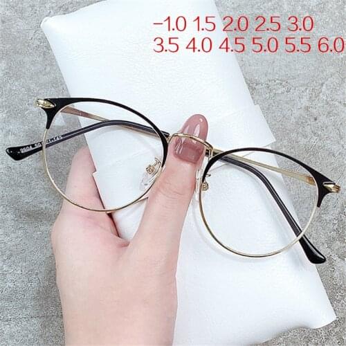 NYWOOH Finished Myopia Glasses Men Blue Light Blocking Eyeglasses Prescription Women Computer Nearsighted Eyewear -1.0 to 6.0