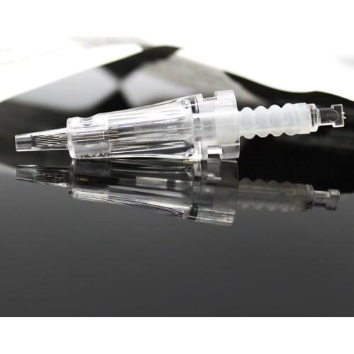 KZBOY 100PCS Disposable Sterile Microblading Cartridge Needles with 0.30mm Diameter blades for PMU Machines(Clip in