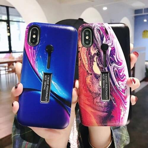 Stand Holder Case For iPhoneXs Xr Xsmax Hide Ring Grip Stand Cover Case For iPhone X 8 7 6 6s Plus Finger Holder Back Cover
