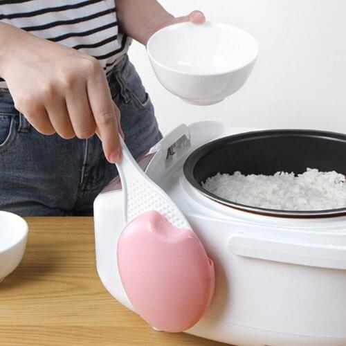 Practical Rice Spoon Storage Rack Creative Household Gadgets Plastic Rice Cooker Rice Spoon Rack Kitchen Supplies