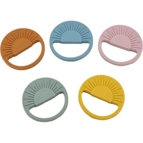Baby Silicone Sun Teethers Rodent Teething Ring Toddler Newborn Molar Pain Soothing Teething Toy Natural Stop Sucking Thumb Toys