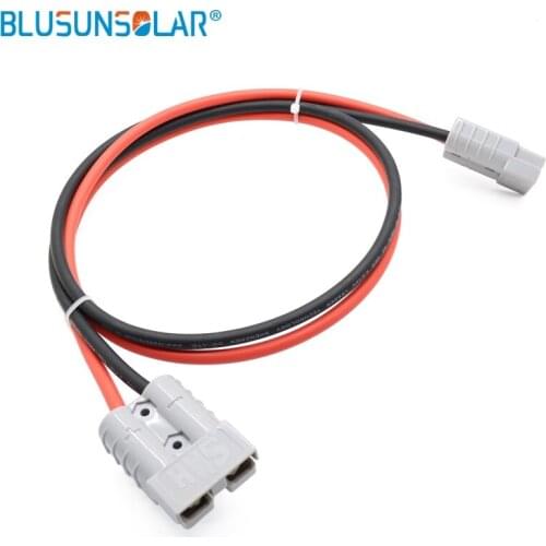 50A 600V battery connector with 3 meter 4mm2 cable wire Red and Black for portable battery for folding solar panel