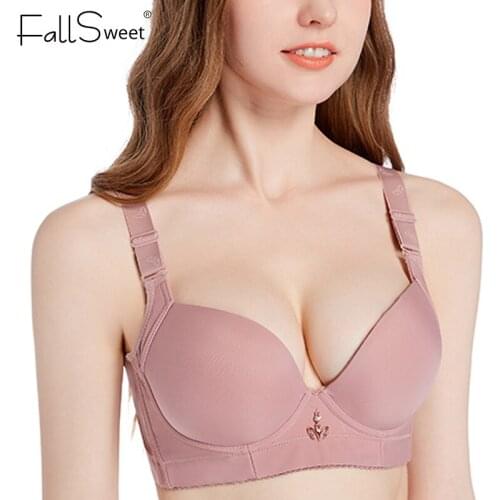 Plus Size Bras for Women Thick Cup Sexy Lingerie Add Two Cup Brassiere Femme Push Up Padded Bra