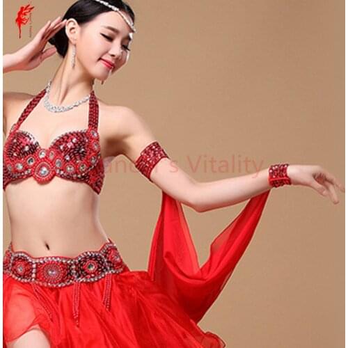 11 colors wholesale belly dance accessories 1 piece sleeves arm of the wrist sleeve chiffon sequin bracelet adjustable