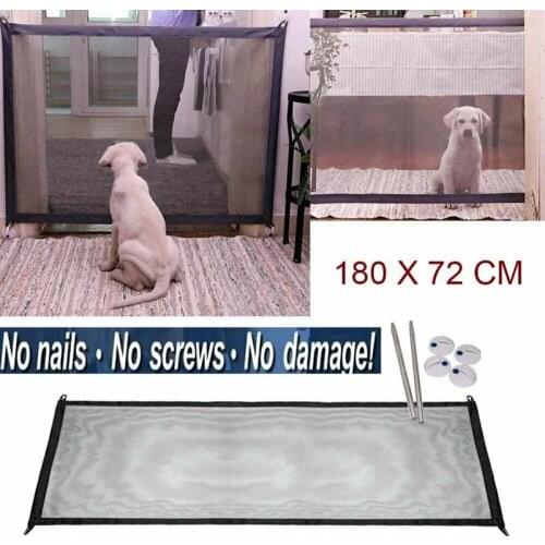 Mesh Magic Pet Dog Gate Safe Guard And Install Anywhere Pet Safety Enclosure