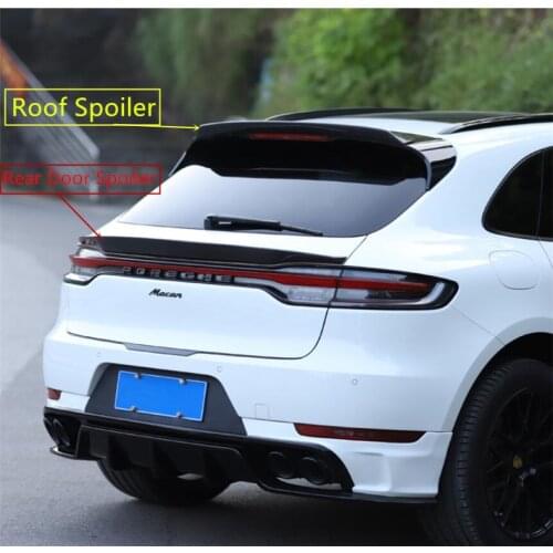 Carbon Fiber Spoiler For Porsche Macan 2018 2019 2020 2021 High Quality Wing Lip Roof Rear Door Spoilers