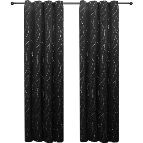 Window Curtain Blackout Material For Living Room Bedroom Modern Simple Soft 3 Layers Black Tube Curtains Window Decoration
