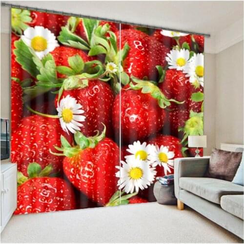 Fresh fruit 3D Blackout Window Curtains For Living room Bedding room Hotel/Office Curtain Drapes Cortinas para sala