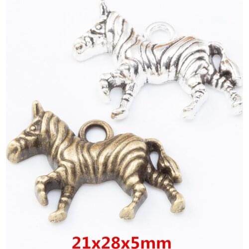 20 pieces of retro metal zinc alloy horse pendant for DIY handmade jewelry necklace making 7795