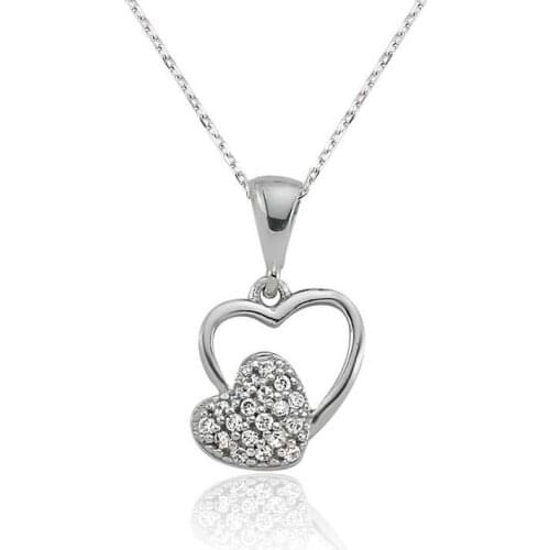Sterling silver Heart Women Necklace