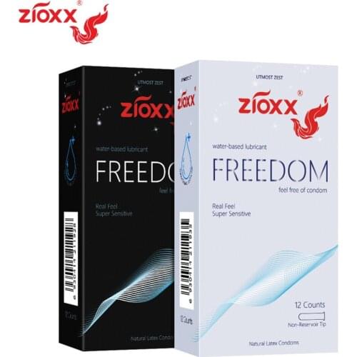 ZIOXX Natural Latex Smooth Lubricated Condom Ultrathin Contraception Condoms for Men Sex Products Sex Toys Water-based lubricant