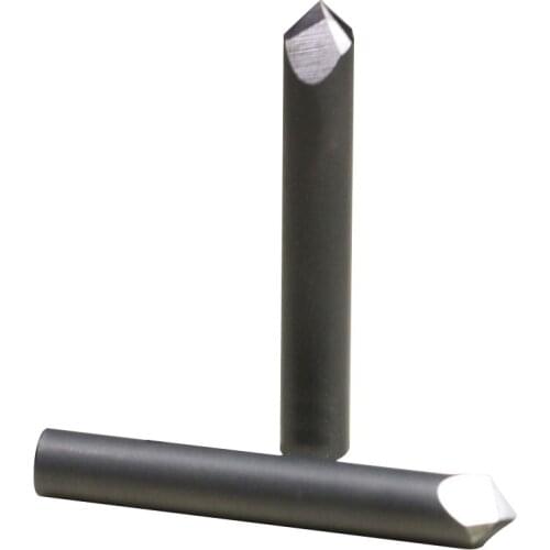 1PCS 70 deg 0.6mm Tip 45mm Length CNC Stone Material Carving Cutting Knife Diamond Cutting Tools Rectangular Lettering Knife