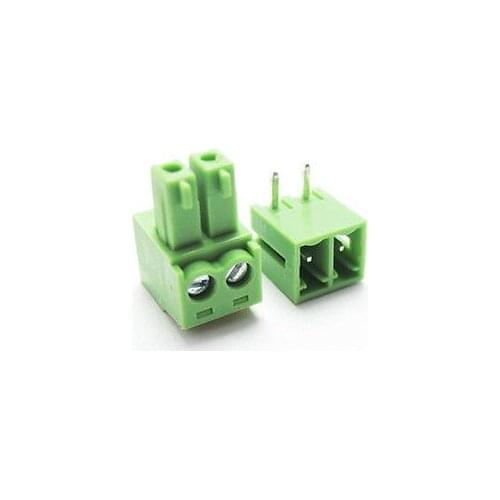 10 Pcs 3.81mm Pitch 2 pin 2 way Looper Angle Screw Terminal Block Plug connector