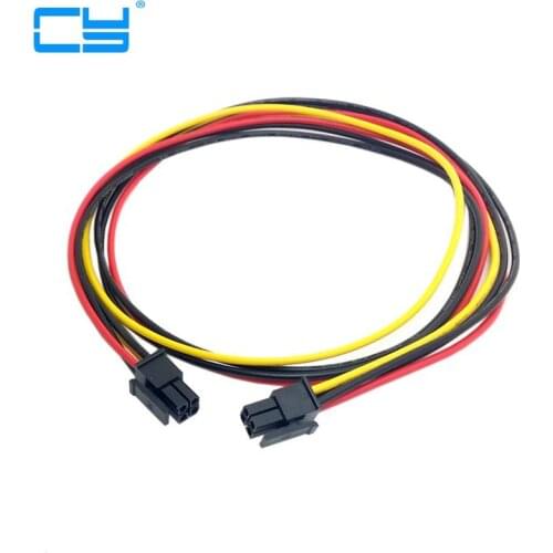 10pcs/lote ATX Molex Micro Ajuste Conector 4Pin Macho para Macho Cabo de Alimentacao 60 cm