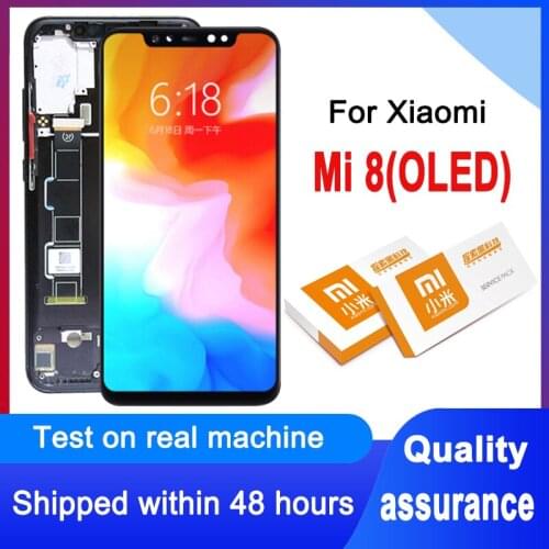 100% Tested 6.21'' LCD Replacement For Xiaomi Mi 8 OLED Display Touch Screen Digitizer Assembly For Xiaomi Mi8 M1803E1A Model