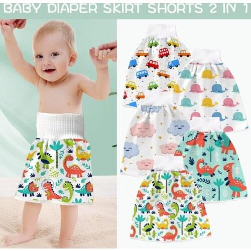 2 in 1 Comfy Infant Baby Diaper Skirt Waterproof Absorbent Washable Shorts Pants