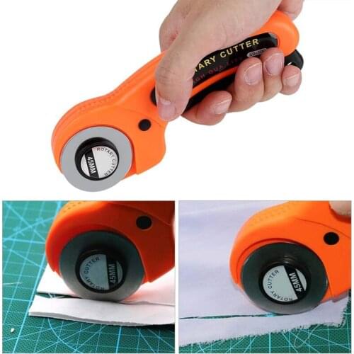 45mm Patchwork Rotary Cutter DIY Arts Crafts Cutting Cloth Tool Fabric Cutter Circular Blade Patchwork Sewing Quilting Fit Olfa