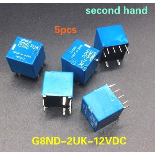 5pcs Original used second hand G8ND-2UK-12VDC car relay for BMW Handbrake Window regulator glass Lifter