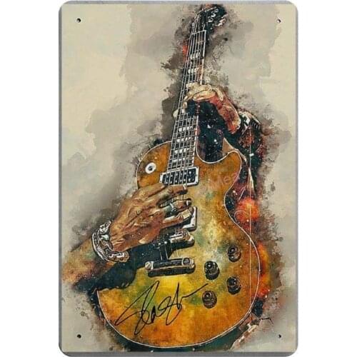 Bit Pussycat Slash Guitar Poster Funny Art Decor Vintage Aluminum Retro Metal Tin Sign Painting Decorative Signs Coffee