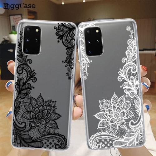 Mandala Lace Flower Shell For Samsung Galaxy A52 A02 A12 A32 A42 A72 A01 A11 A21S A31 A41 A51 A71 4G 5G Clear Soft Case
