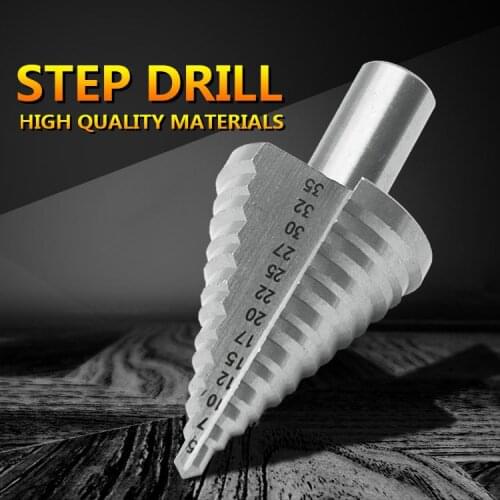 DBIRD HSS Step Drill Tool 5-35MM 13 Steps Multiple Hole Metals Platic Wood Cone Drill Bits