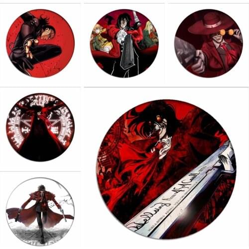 Hellsing Cosplay Backpack Badges Alucard Anime Brooch Icon Collection Bags Seras Victoria Breastpin Toys for Clothing Gifts
