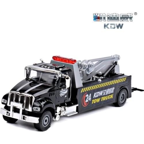 Collectible Boy toy Dies-casts car model Vehicle gift for children 1:50 Engineering Road rescue vehicle Trailer Truck