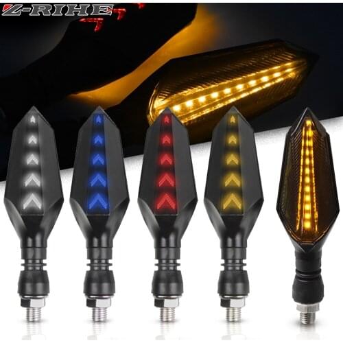 ZRIHE 2PCS LED Motorcycle Turn Signal Lights 12V Super Bright Indicator Moto Clignotant Blinker Daytime Running Light Lamp