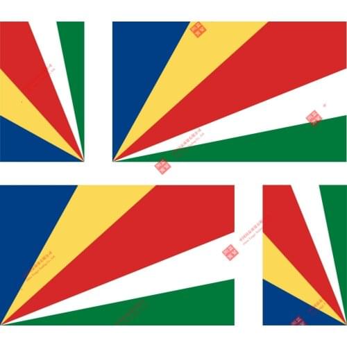 Hot Sell Personality 4x Sticker Adesivo Adesivi Decal Decals Vinyl Auto Moto Bandiera Seychelles Racing Helmet Stickers