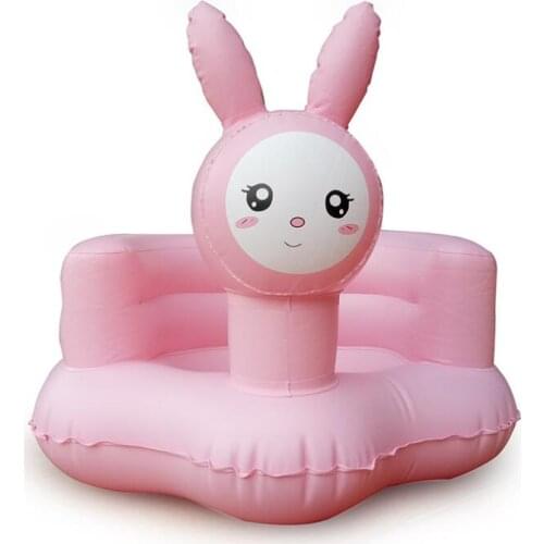 Multifunctional Baby Inflatable Sofa Children Bathroom Sofa PVC Inflatable Seat Learn Dining Chair Portable Bath Stool