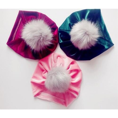 Fashion newborn baby children hat cap for girls pompom baby born care infant toddler hats bonnet skullies beanies for kids boys