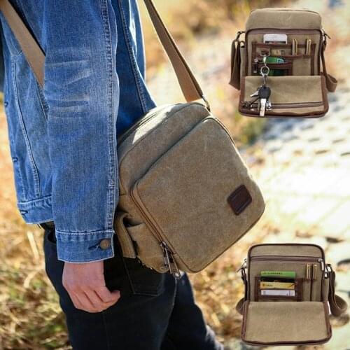 Man Urban Daily Carry Bag High Quality Men Canvas Shoulder Bag Casual Travel Mens Crossbody Bag Male Messenger Bags