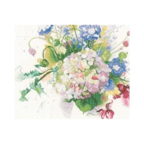Top Counted Cross Stitch Kit Cross stitch RS cotton with cross stitch Lanarte pn-0151018 Hydrangea