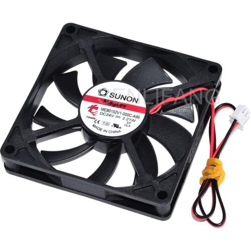 New For SUNON ME80152V1-000C-A99 DC24V 2.21W Two Wires Square Cooling Fan
