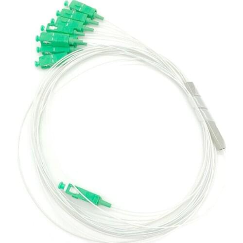 PLC 1X8 Single mode Fiber Optical splitter FTTH PLC Steel tube type SCAPC 10pcs