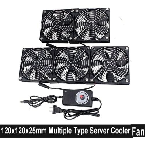 Gdstime 12V 220V 12CM 3x120mm High Speed Cooling Fan Mining Machine Chassis Workstation Cabinet 120x25mm Server Cooler Fan